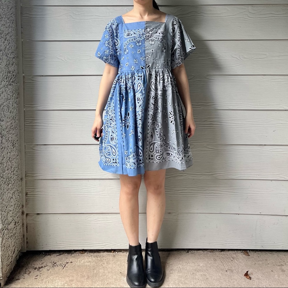 Handmade Bandana Dress/Half&Half - Picture 11 of 16
